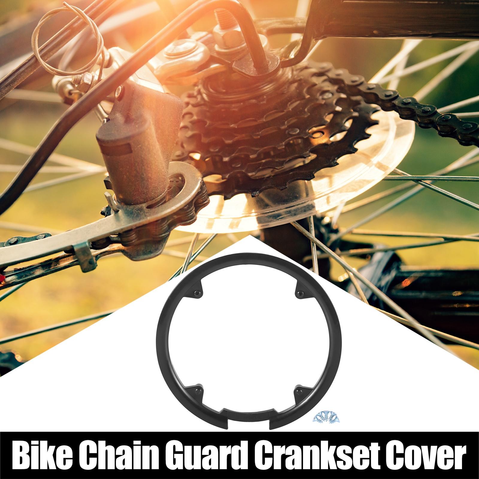 42 Teeth 10.4cm 4 Hole Bicycle Crankset Chain Wheel Cover Black