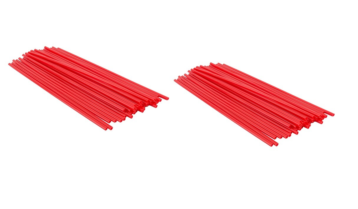 Bicycle Wheel Spoke Covers Black-Ops 300mm 11 3/4 Inches Red 72pc