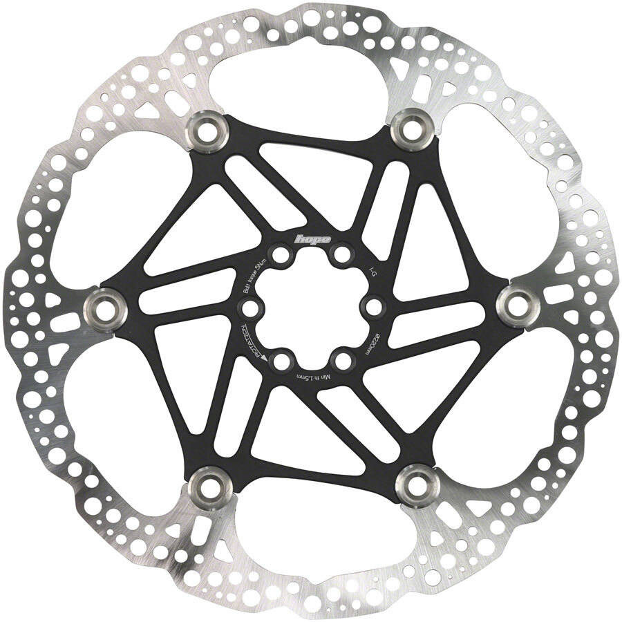 Hope Floating Disc Brake Rotor – 220mm, 6-Bolt, Black