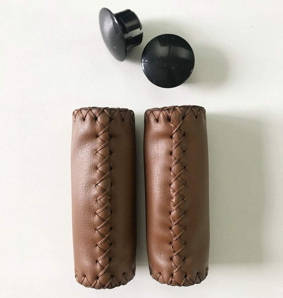 Leather Bicycle Handlebar Grips Bike Handle Covers for Cycling MTB Road Bike
