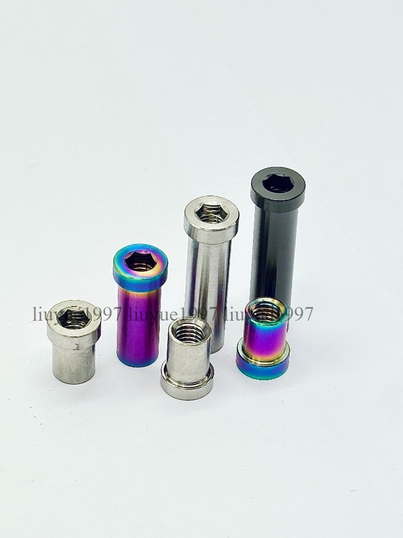 Titanium M6 Brake Caliper Mount Recessed Pivot Bolt Nut 13mm-35mm for Fork Frame