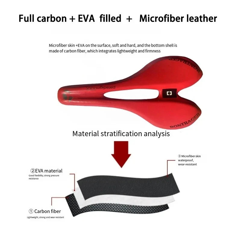 Bontrager Carbon Fiber Saddle/Seat for Road and Mountain Bike (270x145mm)