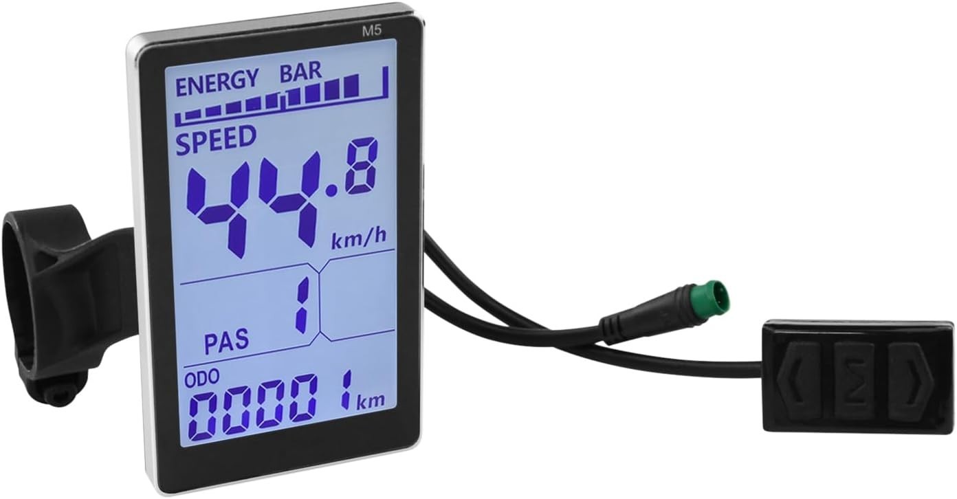 Electric Bike LCD Control Panel, Easy Install with Waterproof Connector Included