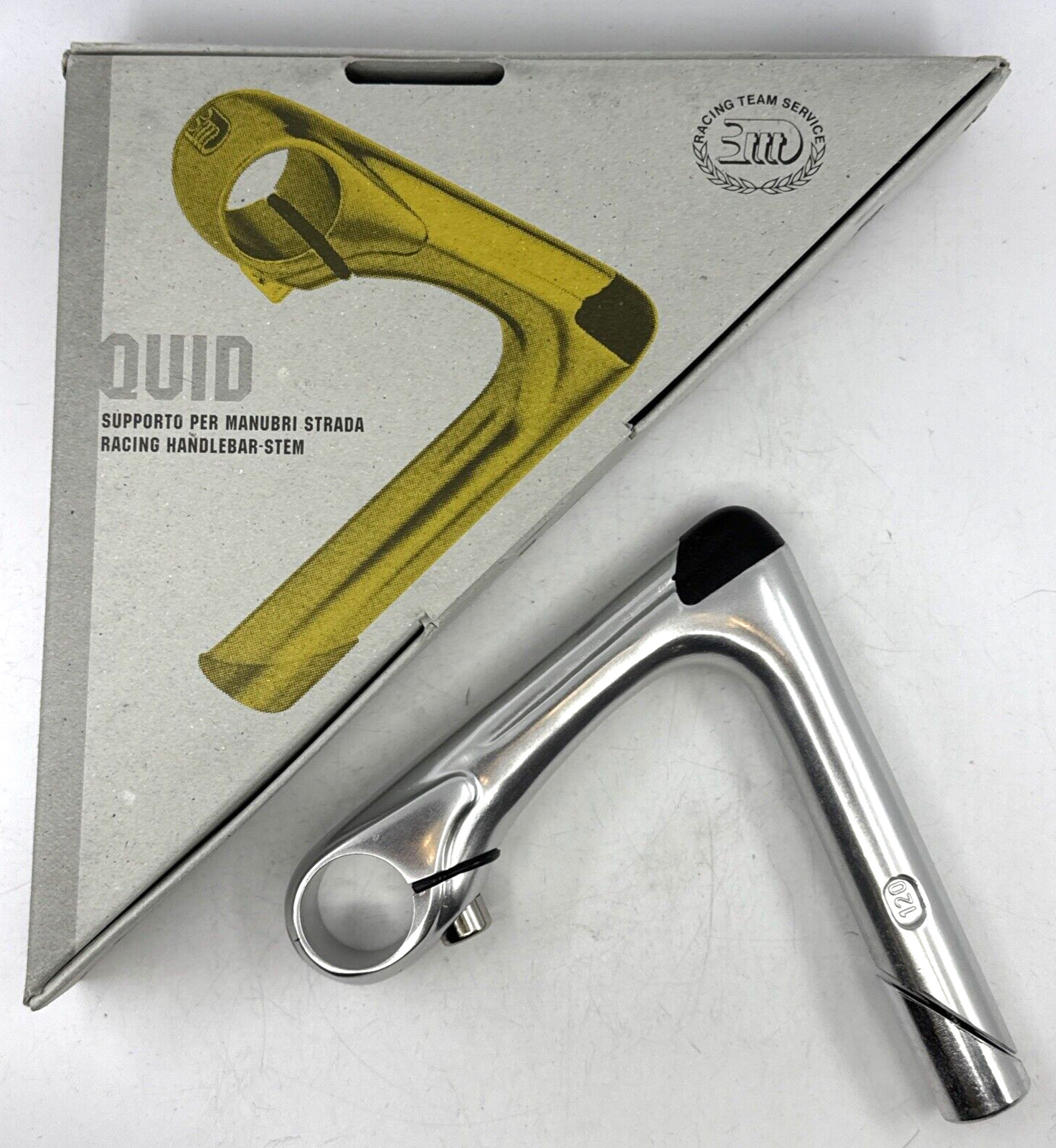 NOS 3T QUID Silver 120mm Length 25.8-26.0mm Clamp Alloy Quill Stem