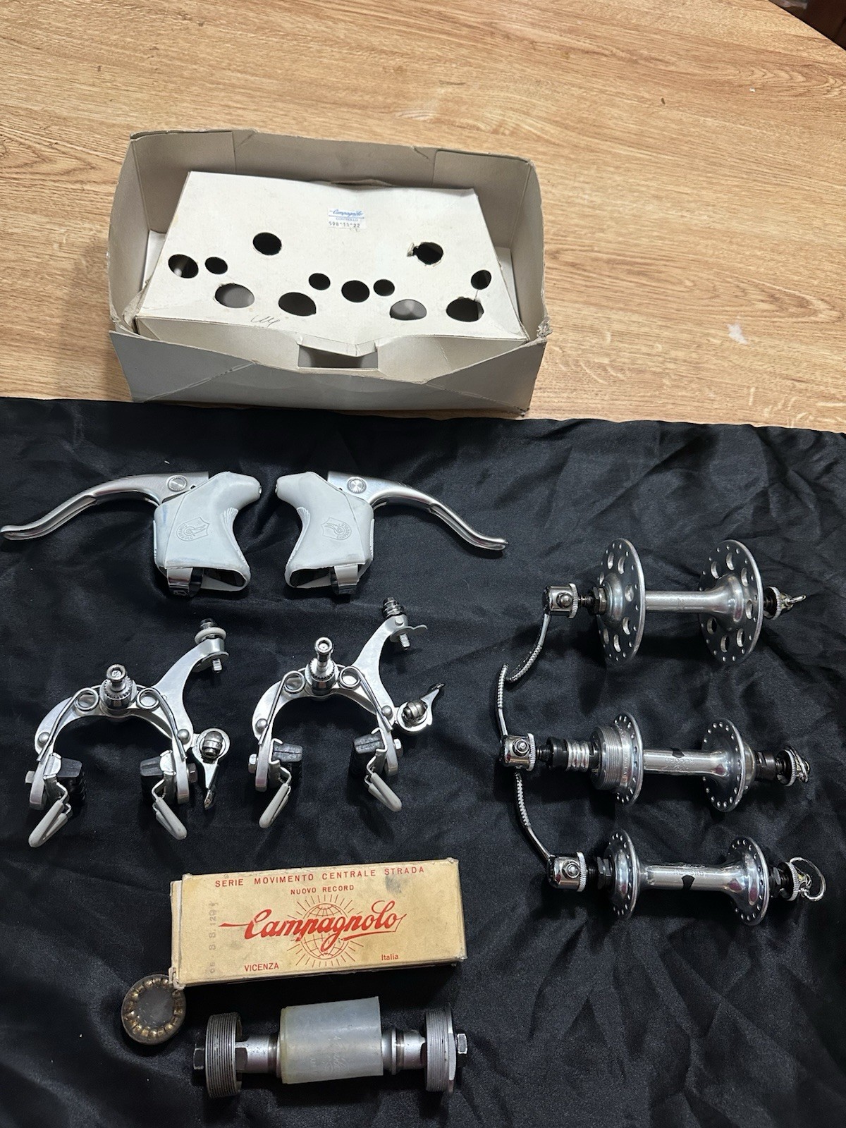 Campagnolo Super Record Brake Set Kit Calipers Levers Cables NOS & More Used