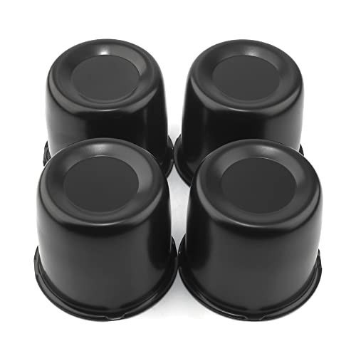 4PCS 3.31″ 84mm Push Through Center Caps 3.31″ Center Hole, 3.03″ Height Black