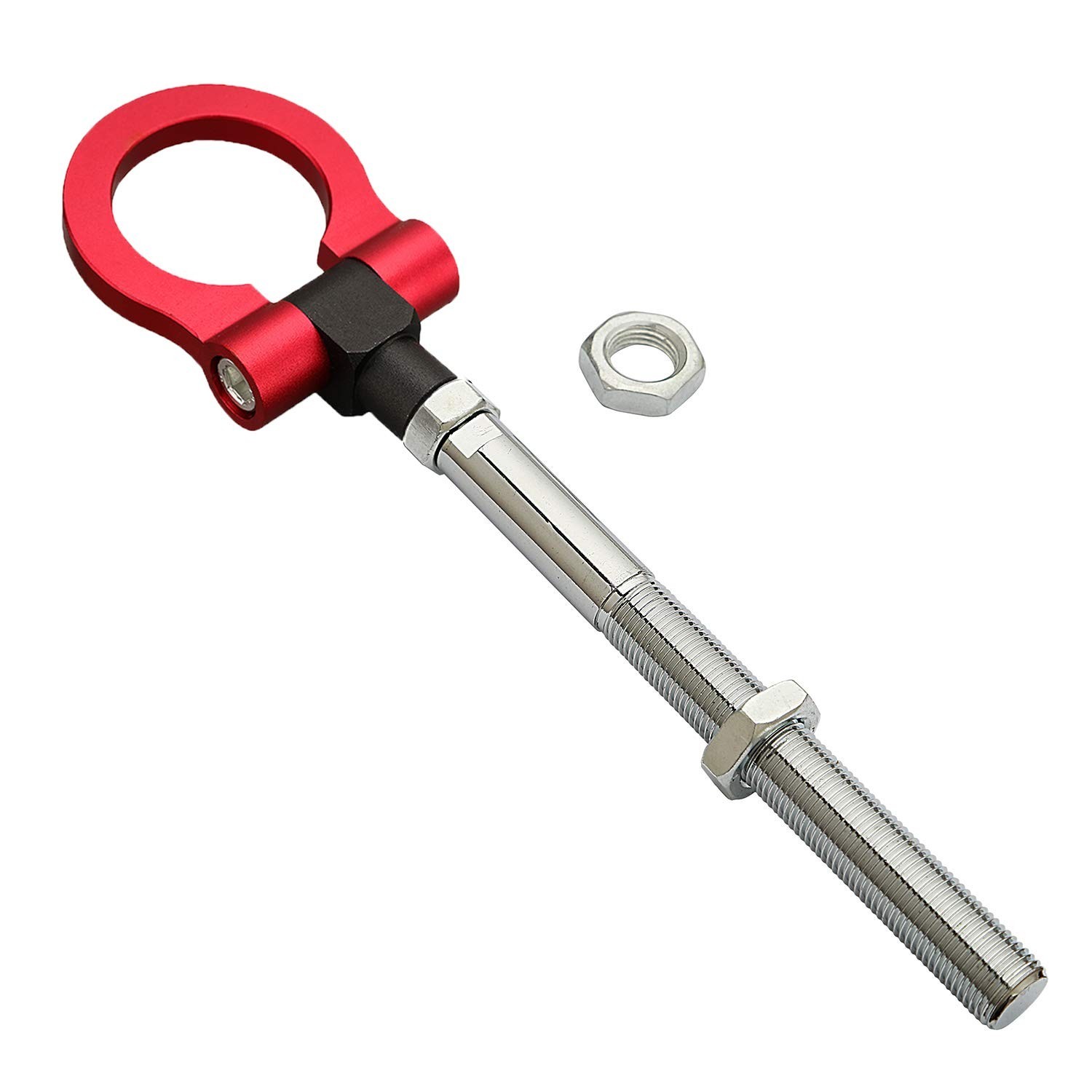 RED Front & Rear Bumper Screw on Tow Hook Kit Heavy Duty for Subaru WRX & STI…