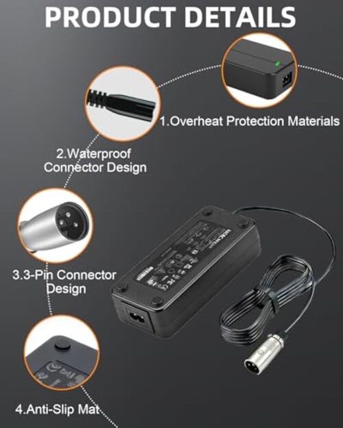 54.6V for Q20 Ridstar YVY E-Bike Fast 3A Q20 Ridstar – 5A Interface