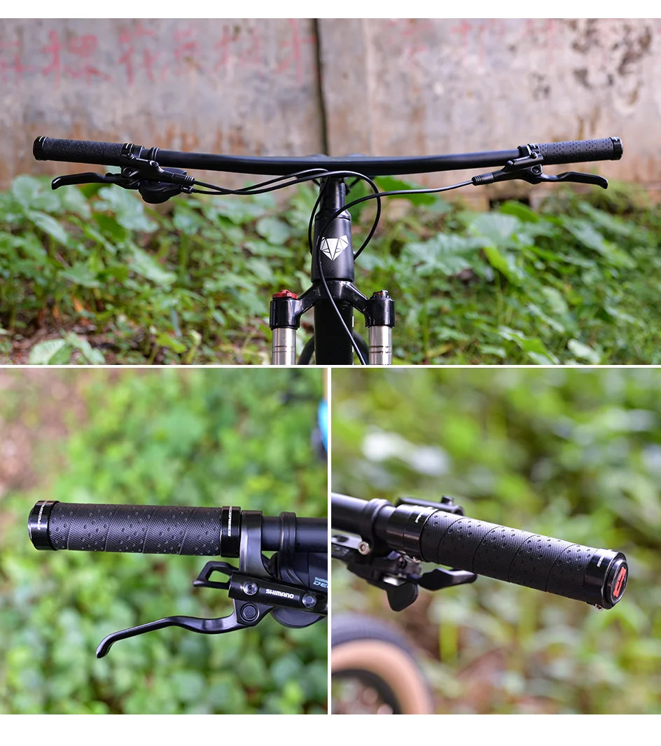 Carbon Fiber Integrated Handlebars Mountain Bicycle Riser Bar Angle -17°