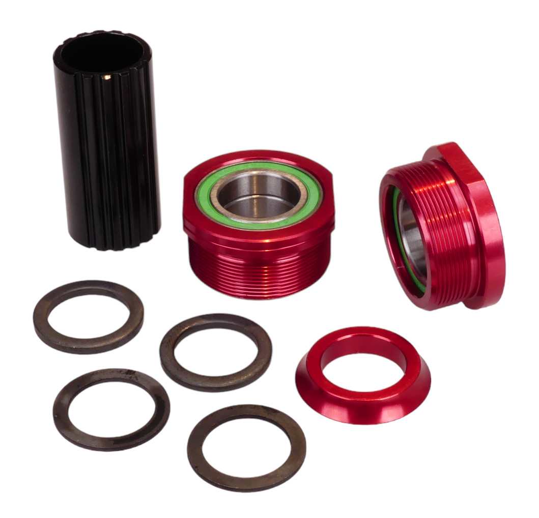 Theory Euro (BSA) sealed bearing Bottom Bracket for 22mm crank spindle RED