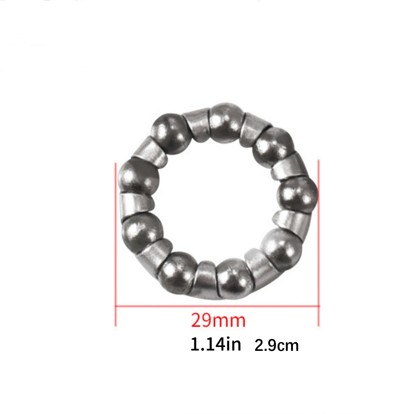 5pcs Stainless Steel Silver 1/4 in x 9 Balls Bicycle Crank Ball Bearing
