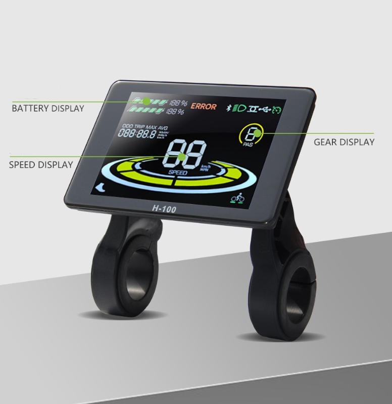 JN LCD H-100 Color Display E-bike modification accessories 24V-72V WP plug