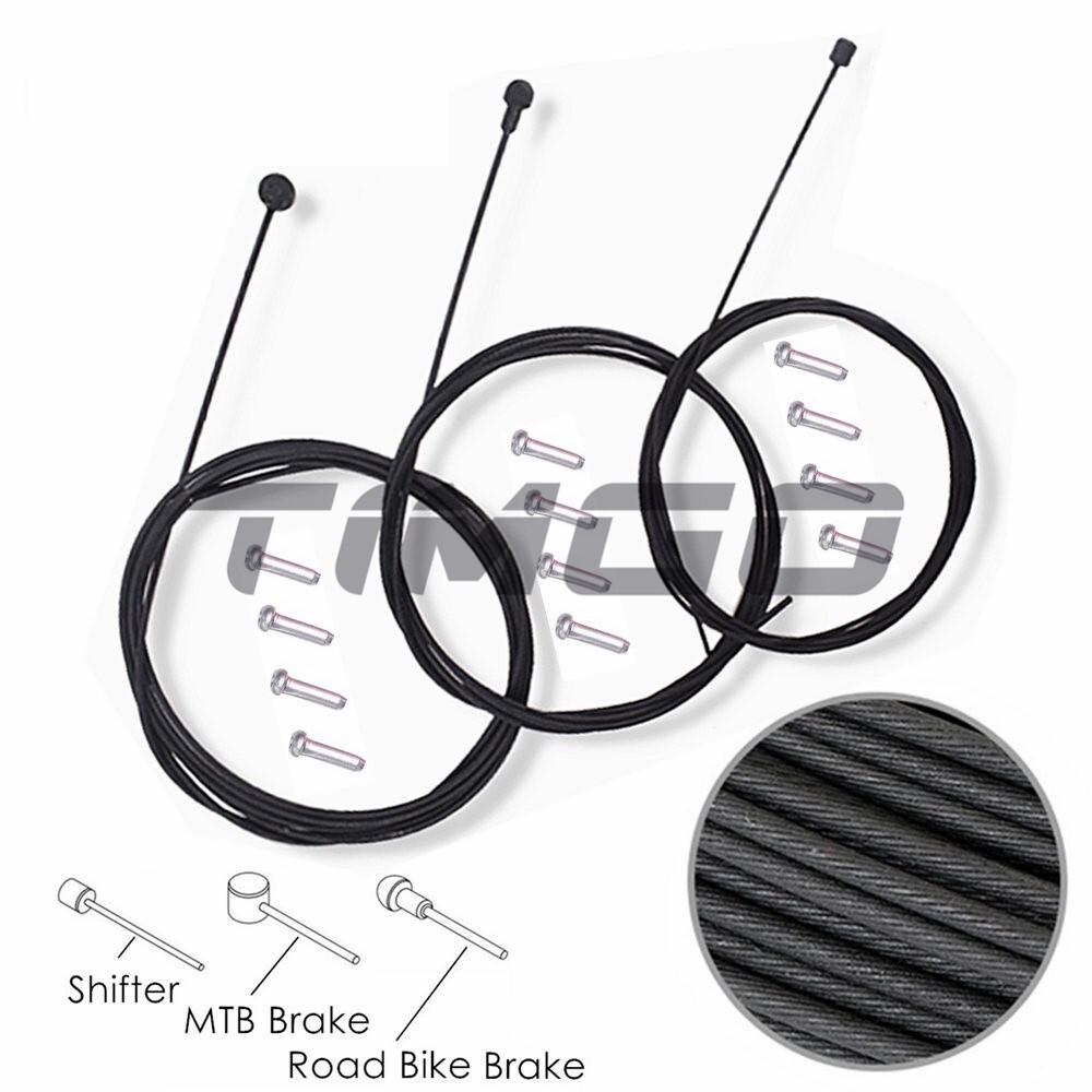 2PCS Teflon Stainless Steel MTB Road Bike Gear Shift Derailleu Brake Inner Cable