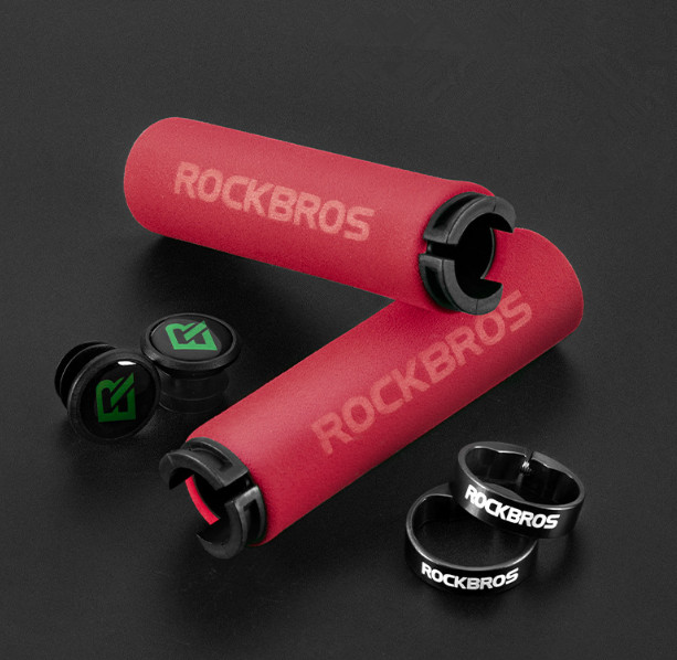 ROCKBROS BMX MTB HandleBar Grips Foam Single Lock on Soft Comfortable Non-Slip