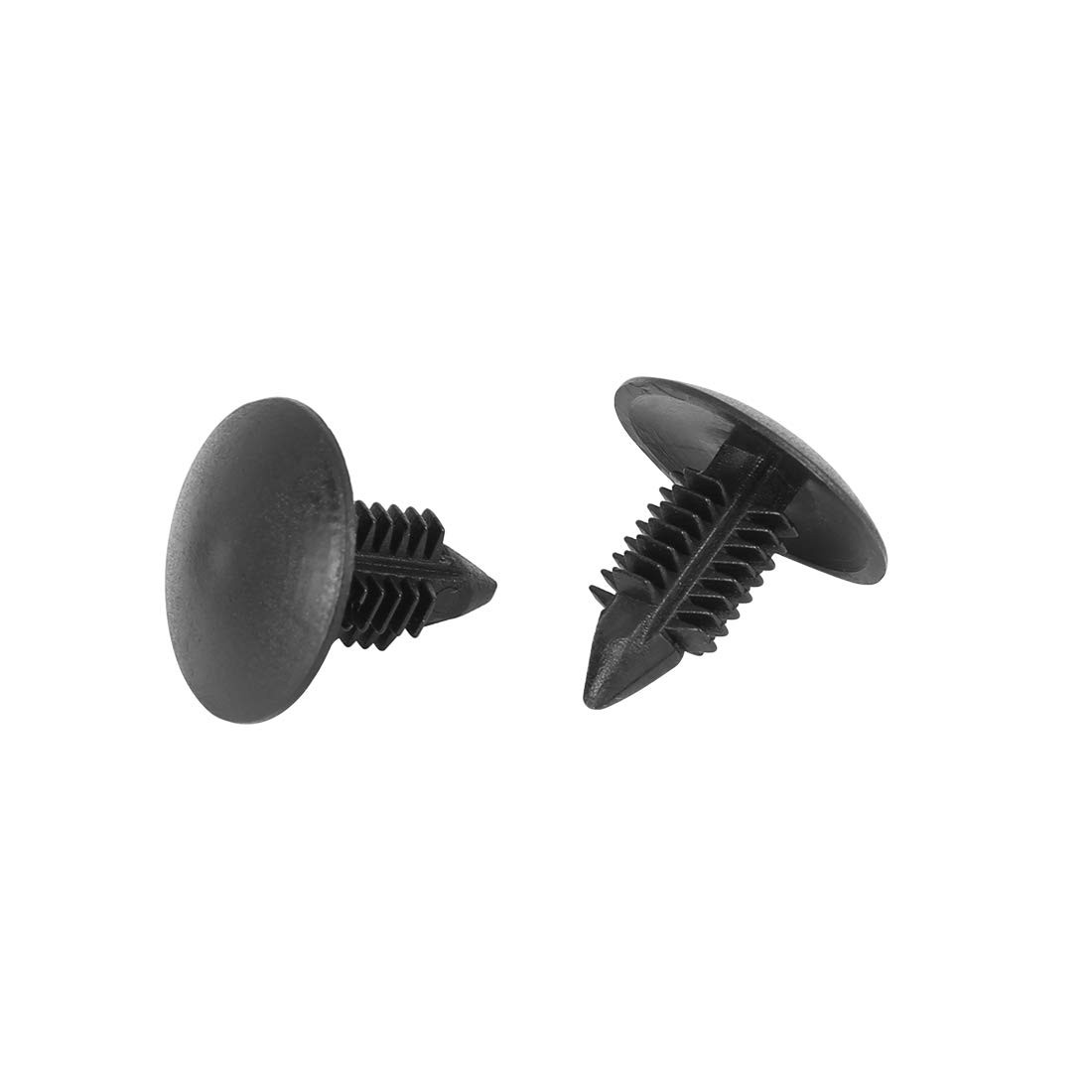 X AUTOHAUX 40pcs 9mm Hole Dia Plastic 22x20mm / 0.86″x0.78″(L*Max.D), Black