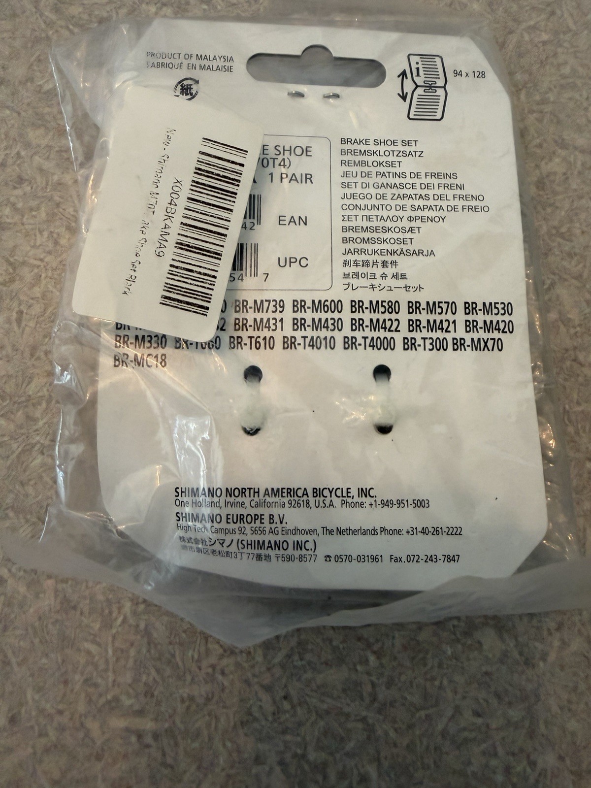 Shimano Unisex Adult Brake Pads, One Size New Bike Wheel Brakes M70T4 TWO SETS
