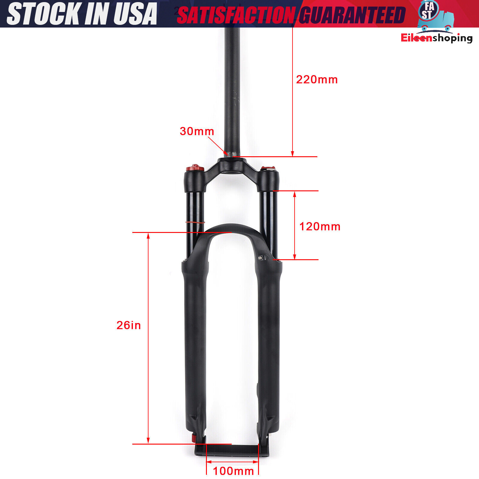 26 Inch Front Forks Shock Absorber Mountain Dirt Pit Bike Bicycle Brake System