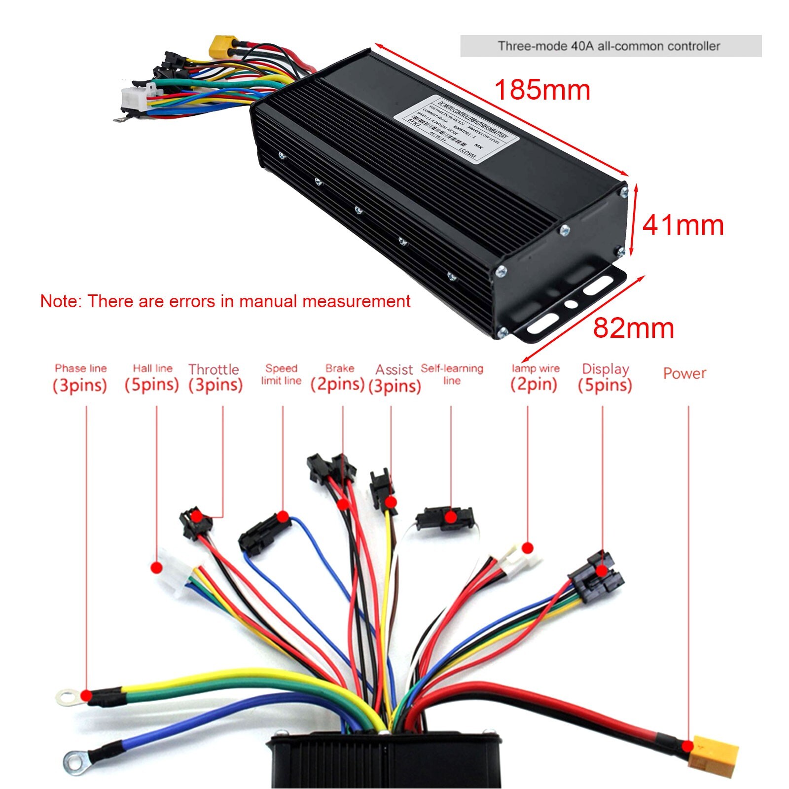 E-bike 36V 48V 52V 40A Sine Wave 3-Mode Controller 1500W/2000W with