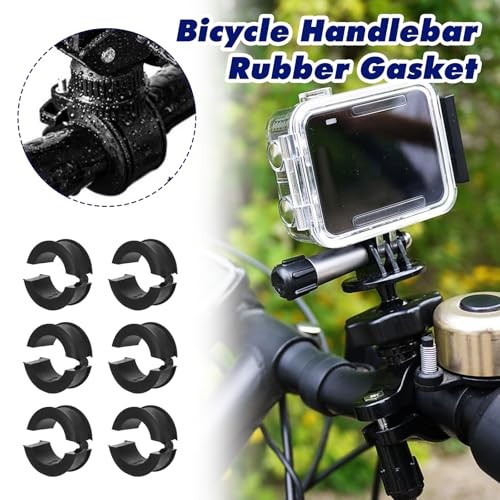 12PCS Bicycle Handlebar Rubber Gasket with 2 Long Spacer, Anti-Vibration Non