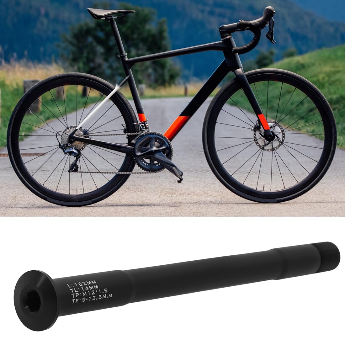 100mm-192mm Bicycle MTB Rear Thru Axle Lever Hubs Shaft Skewers Front Rear Axle