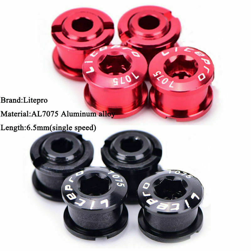 US Aluminum MTB Road BMX Bike Bolts Single Double Triple Chainring Screws 4/5pcs