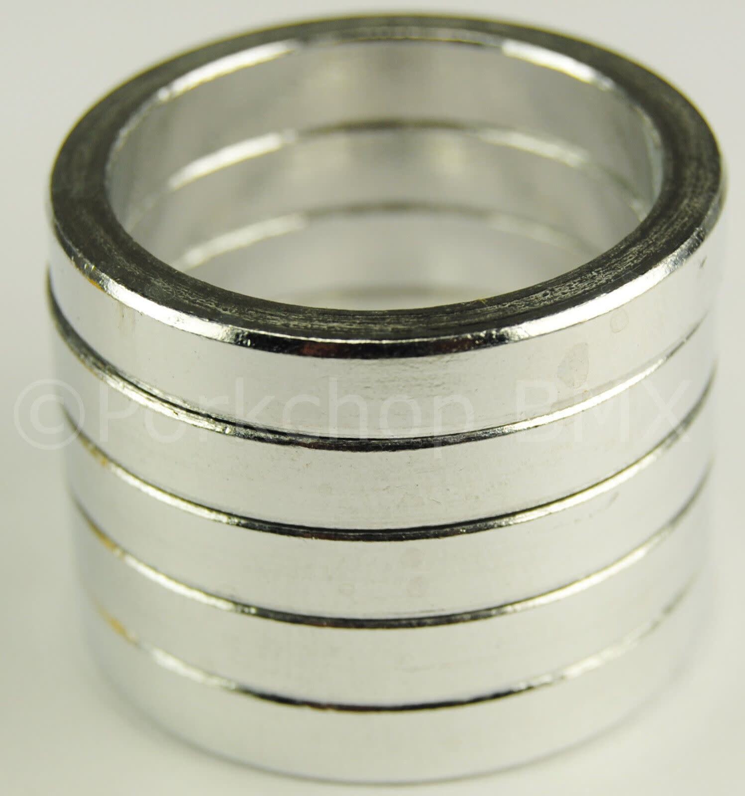 Bicycle MINI BMX ROAD MTB headset spacers 1″ threadless (SET of 5) 5mm SILVER