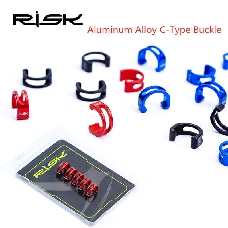 5PCS Aluminum Alloy Bicycle C-Clips Hose Buckle Brake Line Frame Organizer Tools