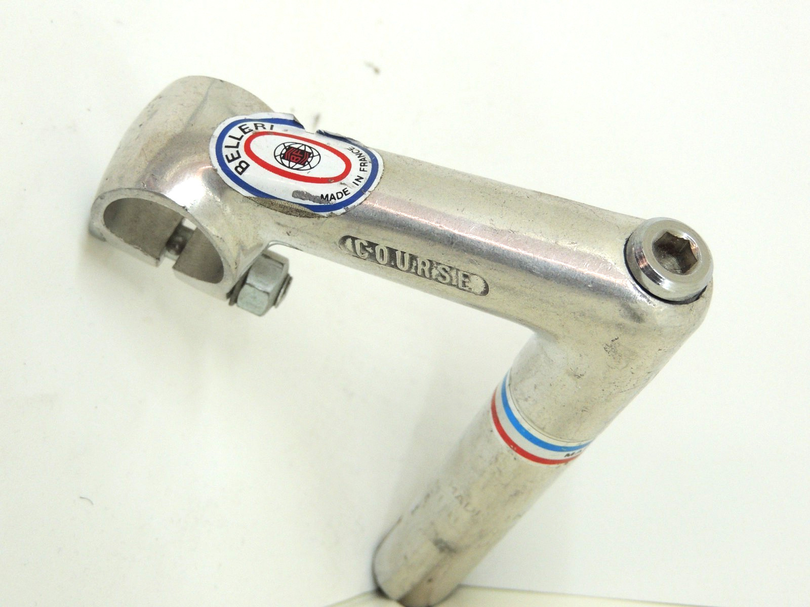 Vintage Belleri bicycle gooseneck quill stem 21.9mm x 90mm (NOS) Made in France