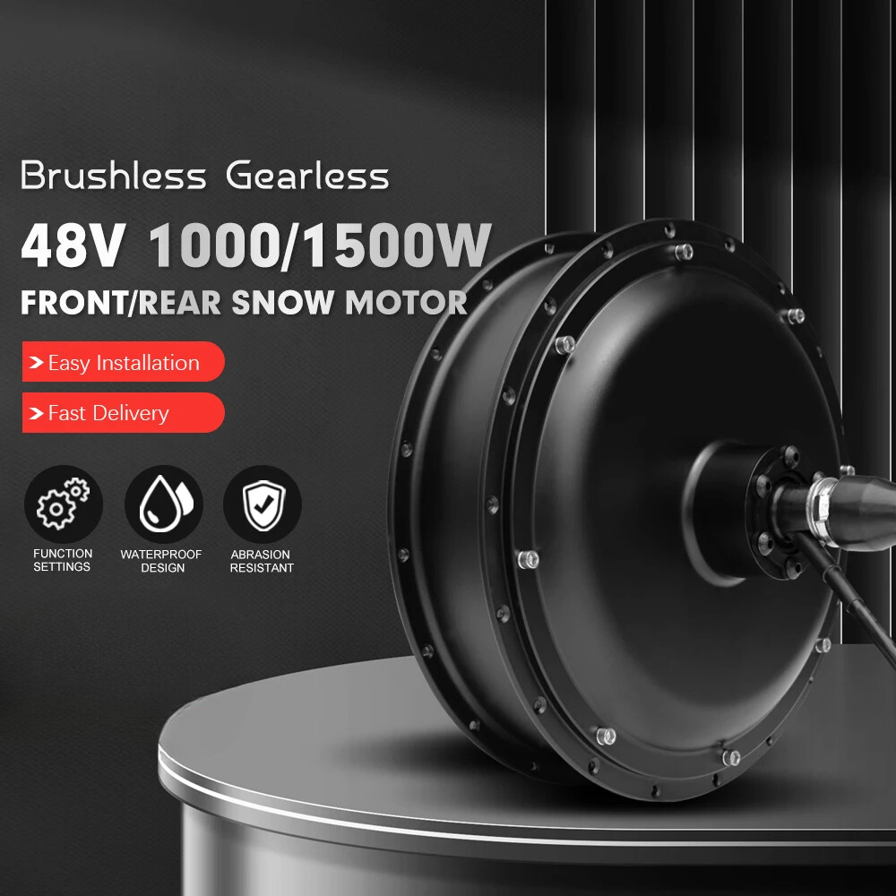 48V 1000W 1500W Snow E-bicycle Fat Tire Front Rear Hub Motor Dropout 170/190mm