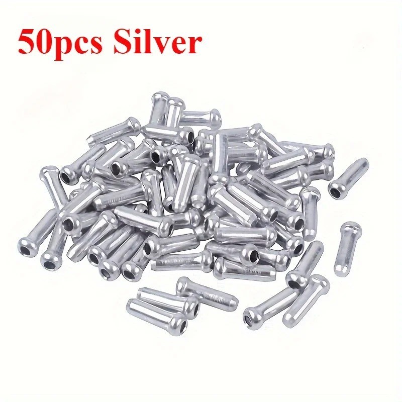 50PCS Bicycle Cable End Caps Aluminum Brake Shifter Wire Tips Bike Ferrules
