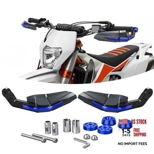 Dirt Bike Handguards, Aperture 0.66-0.83″ Motorcycle Handlebars Guards Blue