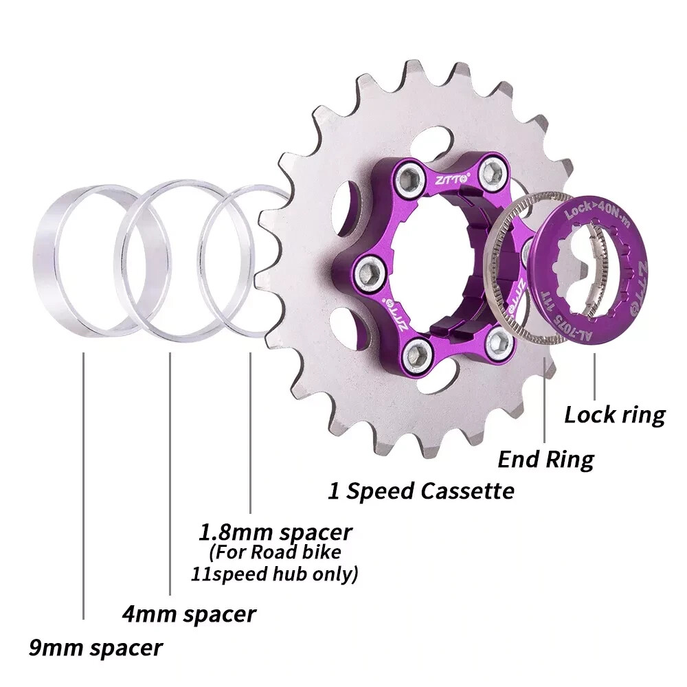 Single Speed Cassette Cog Gear 16T 17T 18T 19T 20T 21T 22T 23T Road MTB ZTTO