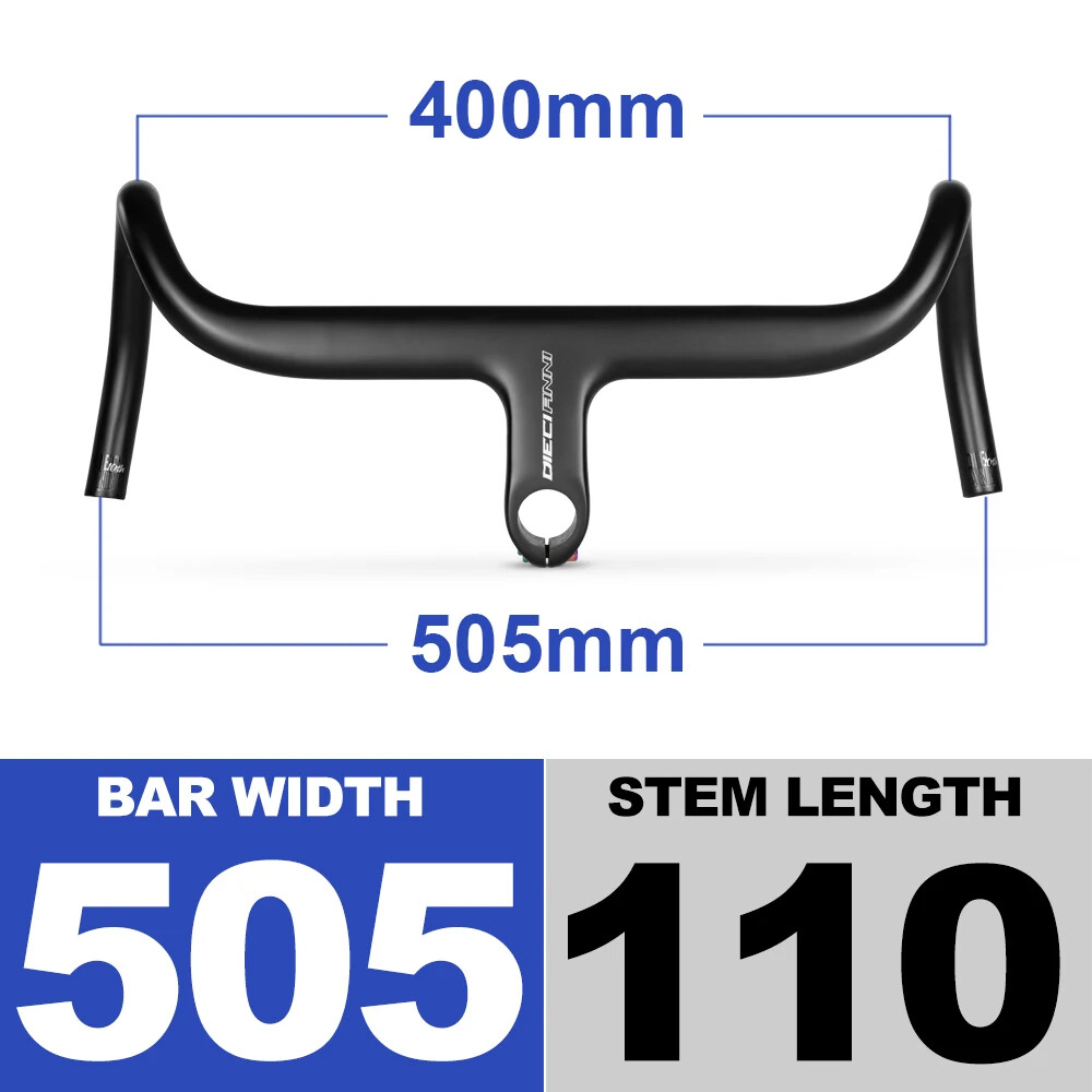 Carbon Fiber Gravel Bike Integrated Handlebar Internal Cable Bicycle Parts