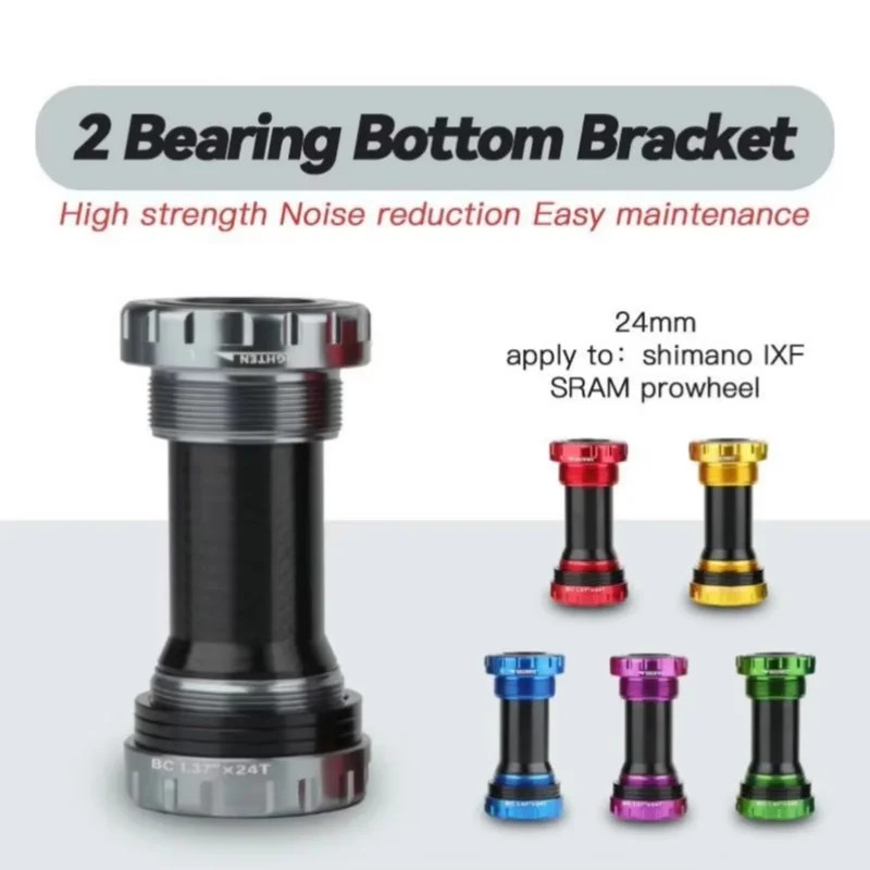 HASSNS BB52 BSA Threaded Bottom Bracket 68/73mm Hollow Crank Bike BB Bearing
