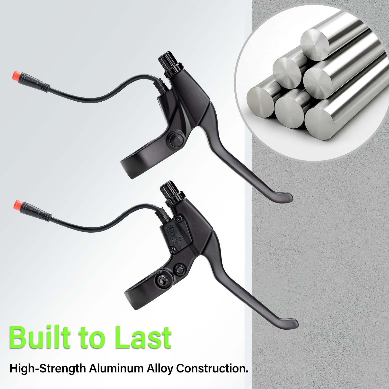 E-Bike Brake Lever Set 2 Pin Male Cut Off Power Electric Bicycle Handle