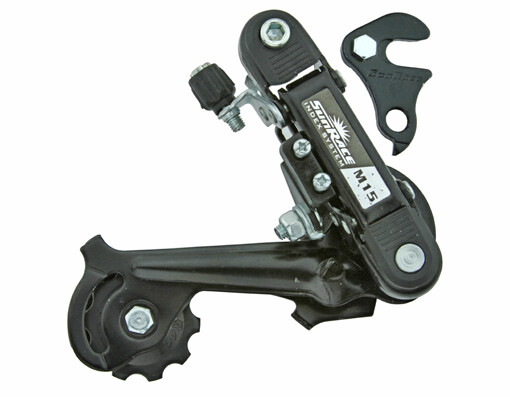 NEW! GENUINE SUNRACE 5 SPEED REAR DERAILLEUR RDM-15-LB DIRECT IN BLACK.