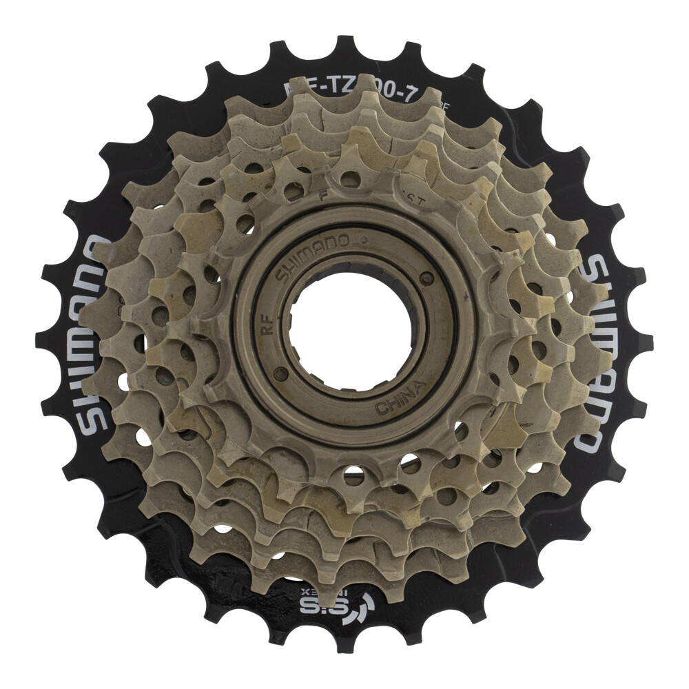 NEW! GENUINE BICYCLE 7 SPEED MULTIPLE FREEWHEELS 14/28T INDEX IN BLACK SHIMANO