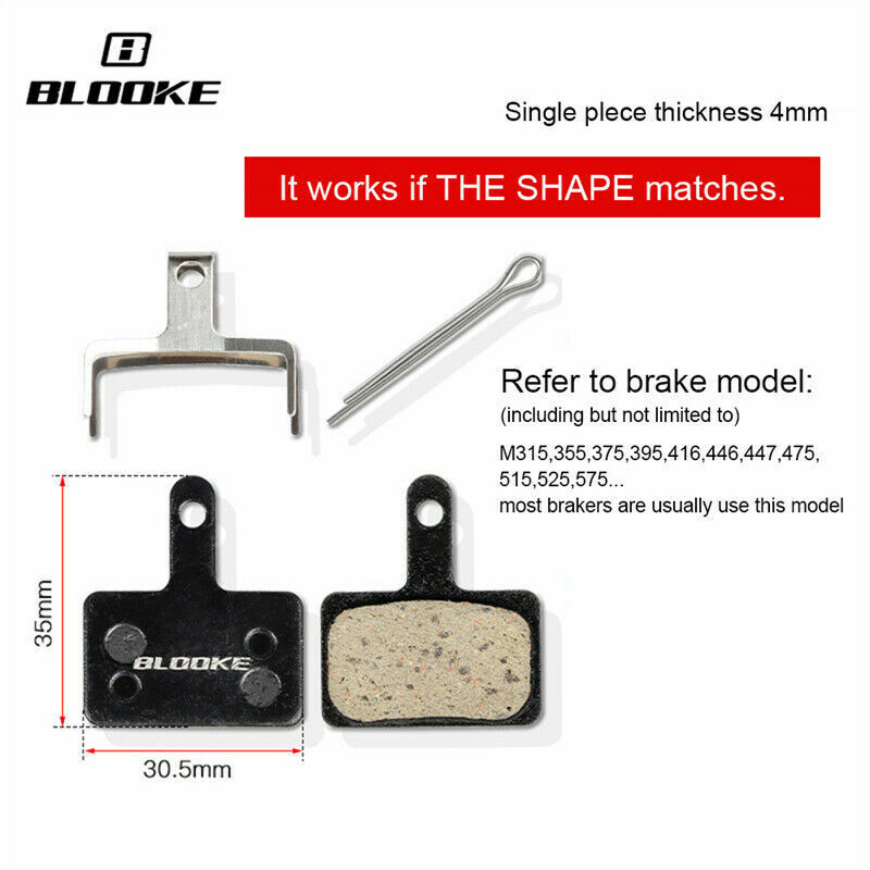 20pcs MTB Bicycle Disc Brake Pads for Shimano M315/355/416/375/515/475/395 MT200