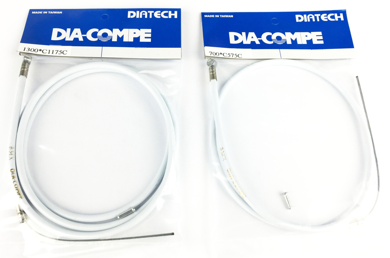 Dia-Compe BMX bicycle brake cable front and rear SET – WHITE