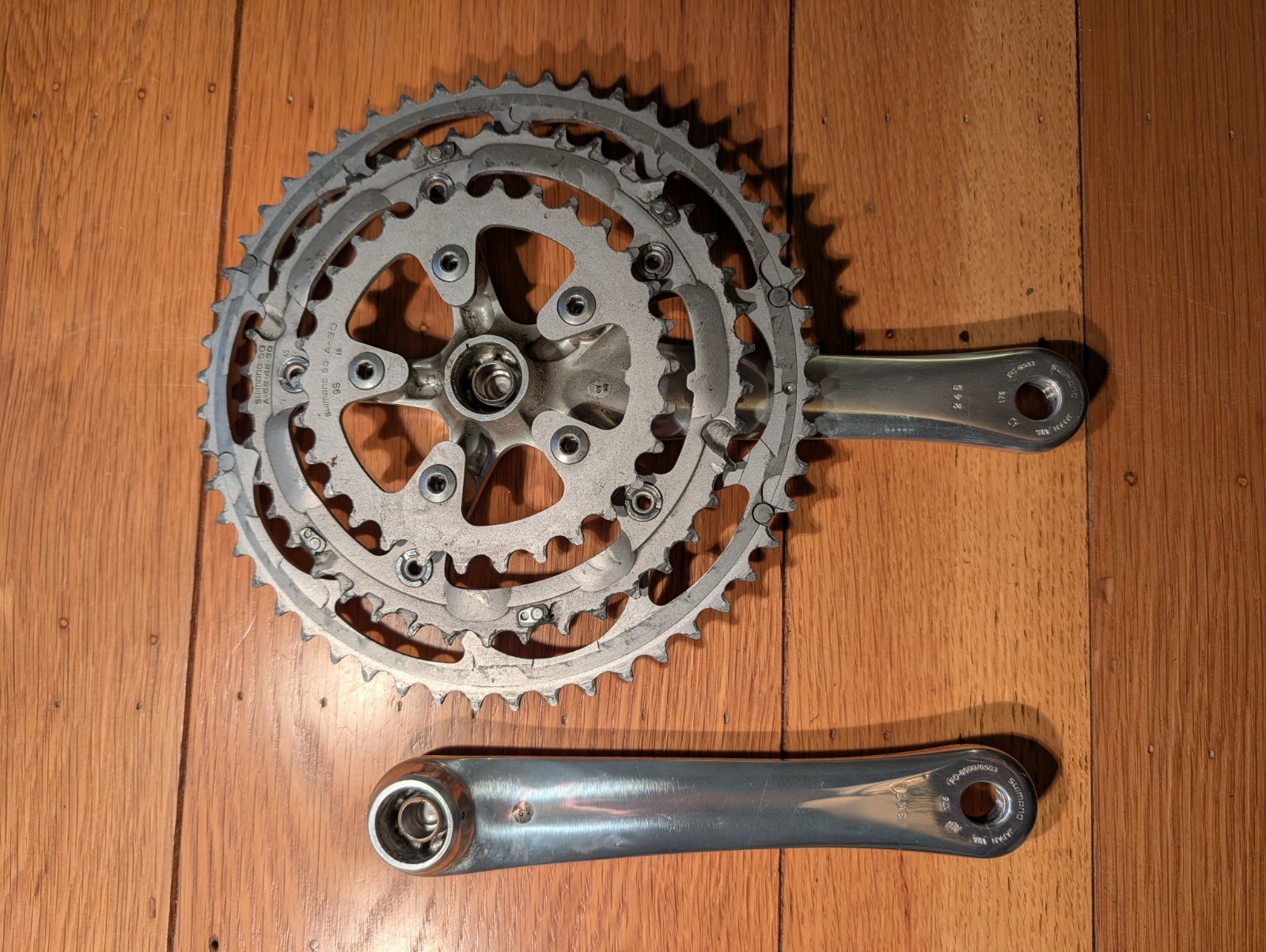 SHIMANO ULTEGRA 6503 Crankset 9 Speed 6500 ROAD BIKE, CX Triple – 54/42/30