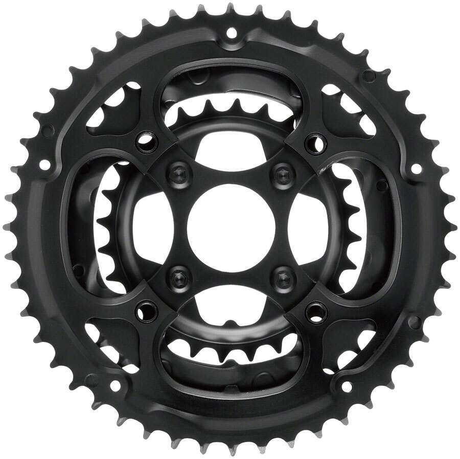 Samox 338ASS Chainring Set – 48/36/28t, 104/64 BCD, Aluminum Outer Ring, Steel