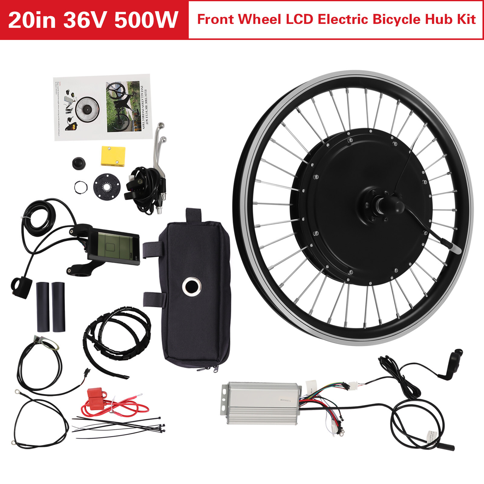 500W 36V Electric Bicycle Motor Conversion Kit Front Wheel E bike Hub Motor Kit~