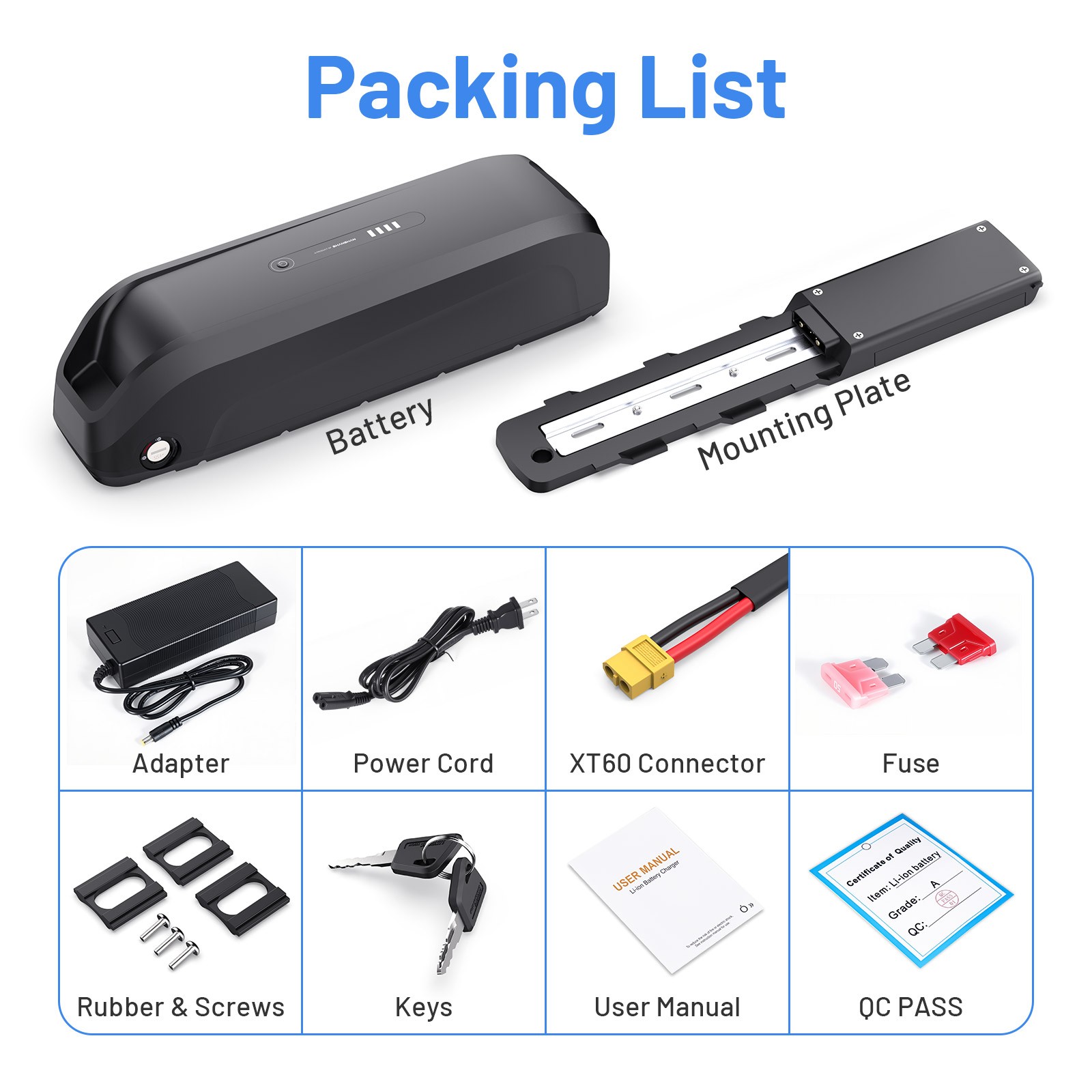 Ebike battery 48V 20Ah 15Ah Lithium ion Battery for Bicycle Bafang CSC Motor