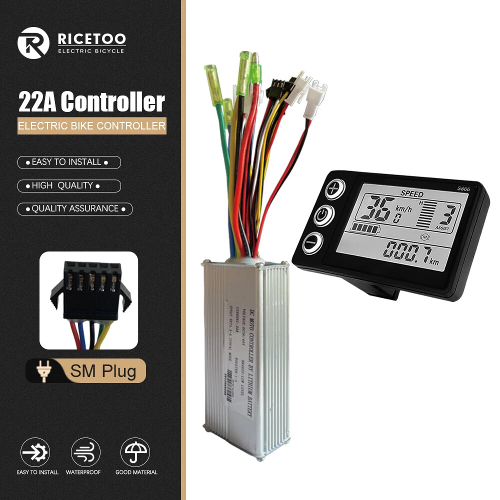 15A-35A E-bike Sinewave Controller 250W-1500W Brushless Motor S866 LCD Display