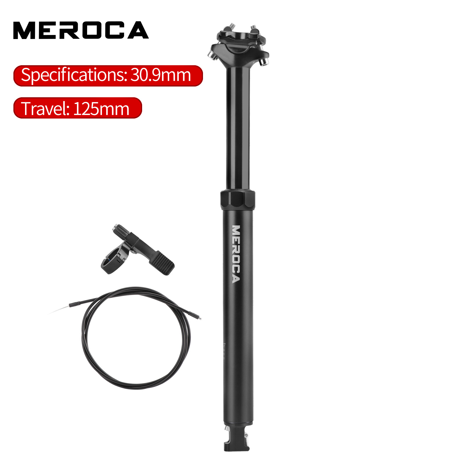 MEROCA Mountain Bike Dropper Seatpost 30.9/31.6mm Wire Control Bicycle Seatpost