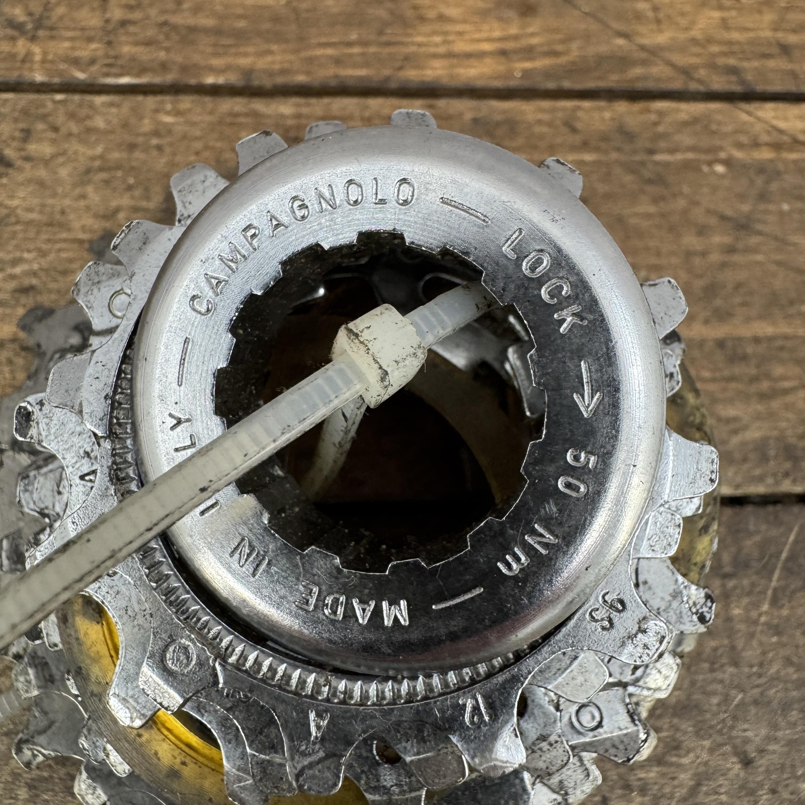 Vintage Campagnolo Cassette 9 Speed 12-21T 21T Silver Steel Road Italy Campy