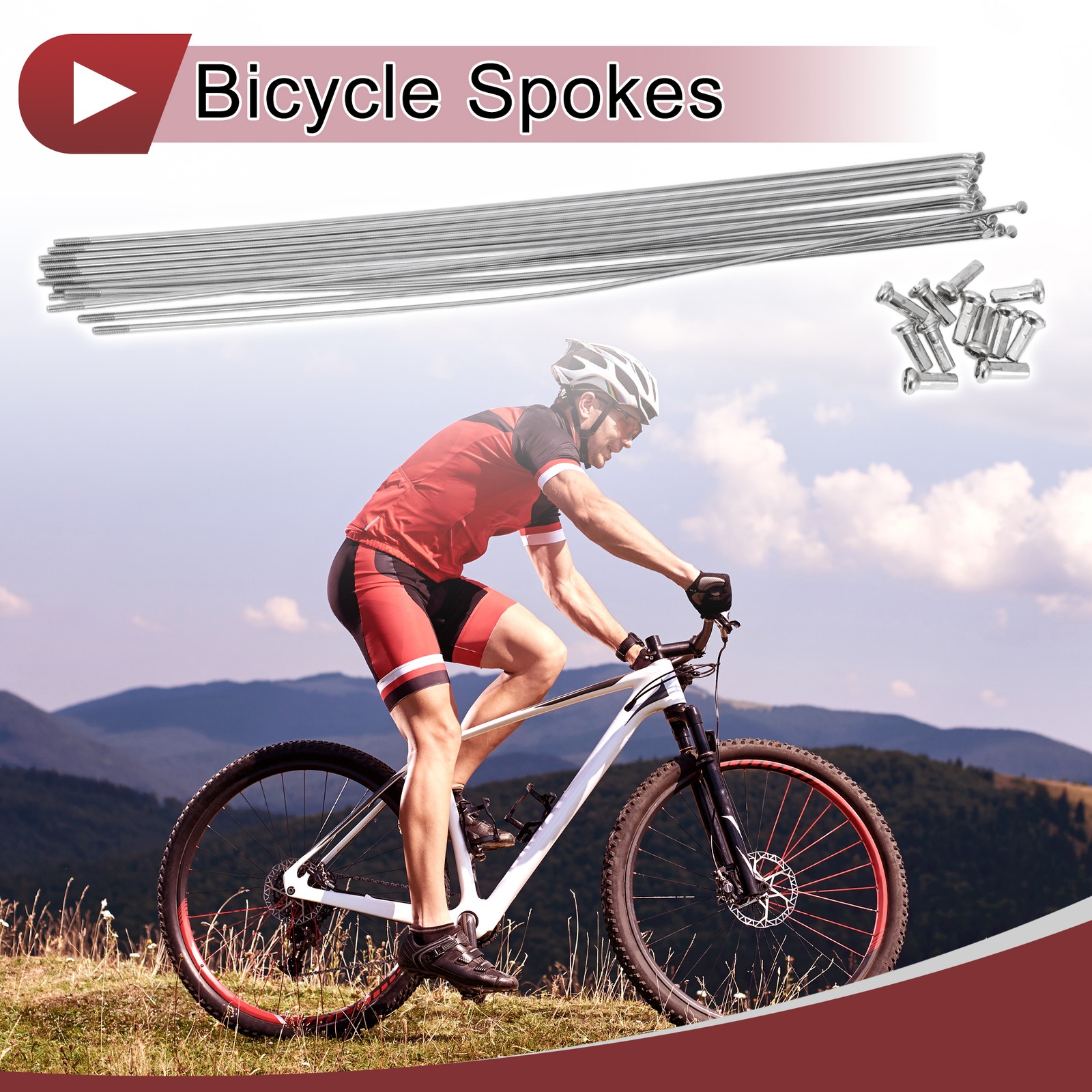 12 Set 14G Bicycle Spokes 275mm Bike Wheel Spokes 304 Stainless Steel
