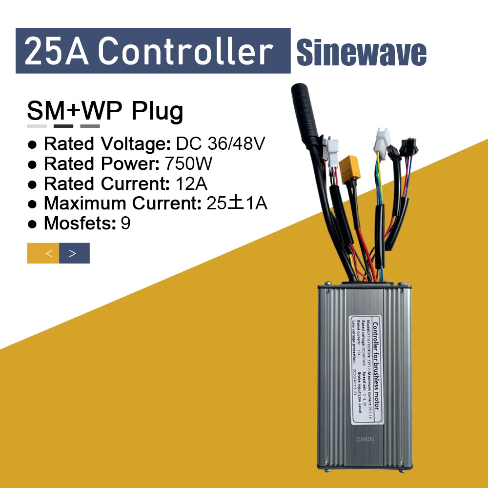 Electric Bike 36V/48V 15A/17A/22A/25A/30A/50A KT Squarewave/Sinewave Controller