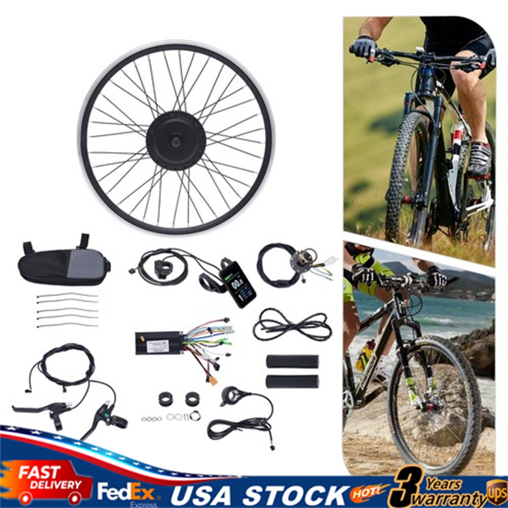 24 Inch 500W 36V LCD Ebike Front Wheel Electric Bicycle Hub Motor Conversion Kit