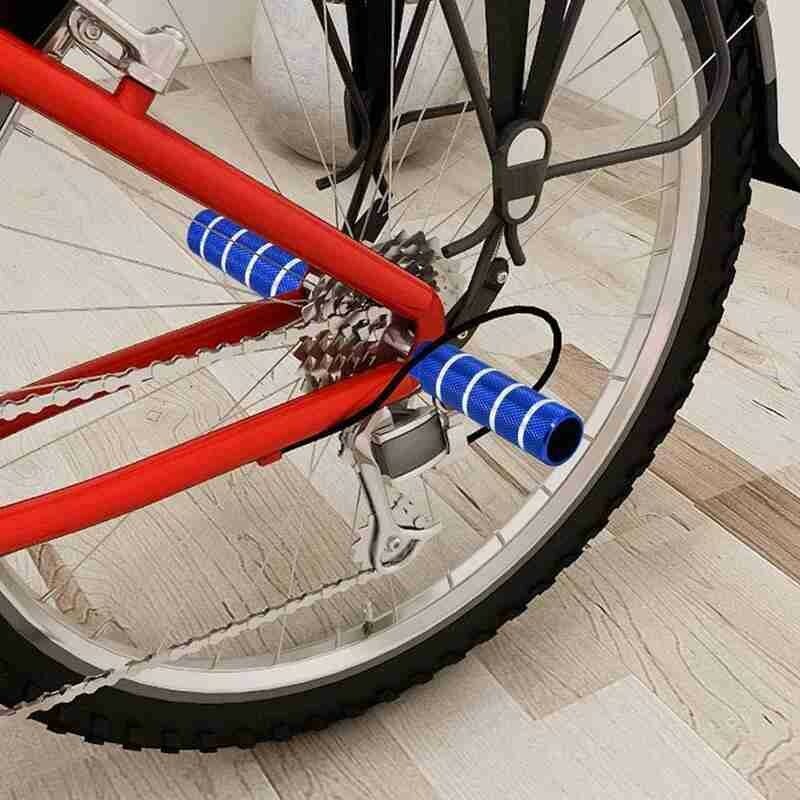 2pcs MTB BMX Bike Alloy Foot Stunt Pegs Footrest Lever Cylinder Grip 3/8” Axle
